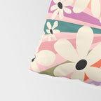 Retro Psychedelic Daisy Flower - Rainbow Color Pillow Sham Gallery Image 4