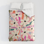 Retro Psychedelic Daisy Flower - Rainbow Color Comforter Gallery Image 6