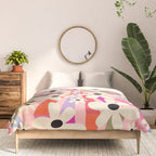 Retro Psychedelic Daisy Flower - Rainbow Color Comforter Gallery Image 3