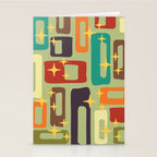 Retro Mid Century Modern Abstract Pattern 225 Stationery Card Gallery Image 2