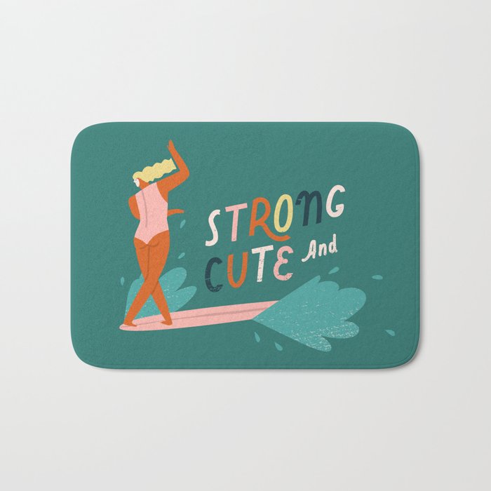 Strong and cute Bath Mat Gallery Image 1