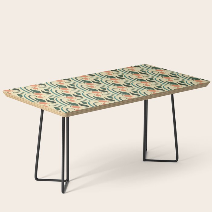 a lot of flowers for art deco green Coffee Table Gallery Image 1