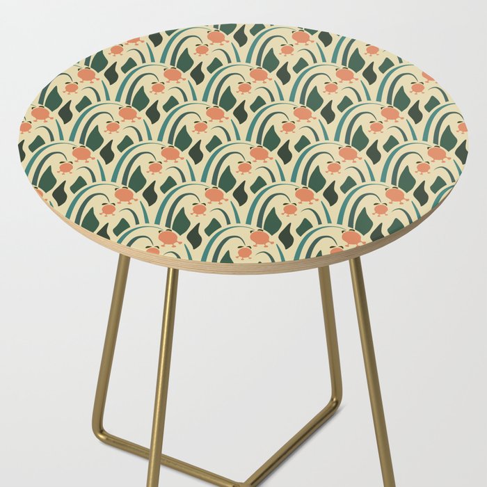 a lot of flowers for art deco green Side Table Gallery Image 2