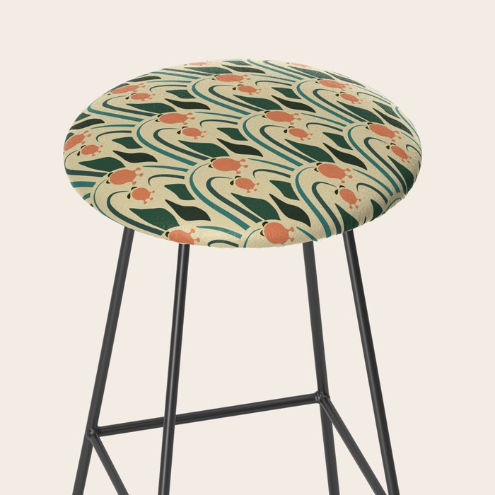 a lot of flowers for art deco green Stool Gallery Image 2