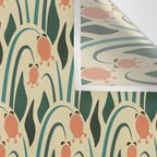 a lot of flowers for art deco green Wall Tapestry Gallery Image 3