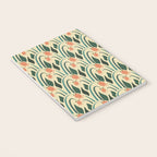a lot of flowers for art deco green Notebook Gallery Image 3