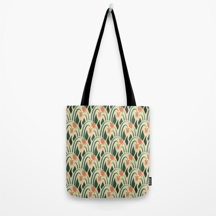 a lot of flowers for art deco green Tote Bag Gallery Image 2
