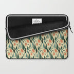 a lot of flowers for art deco green Laptop Sleeve Gallery Image 2