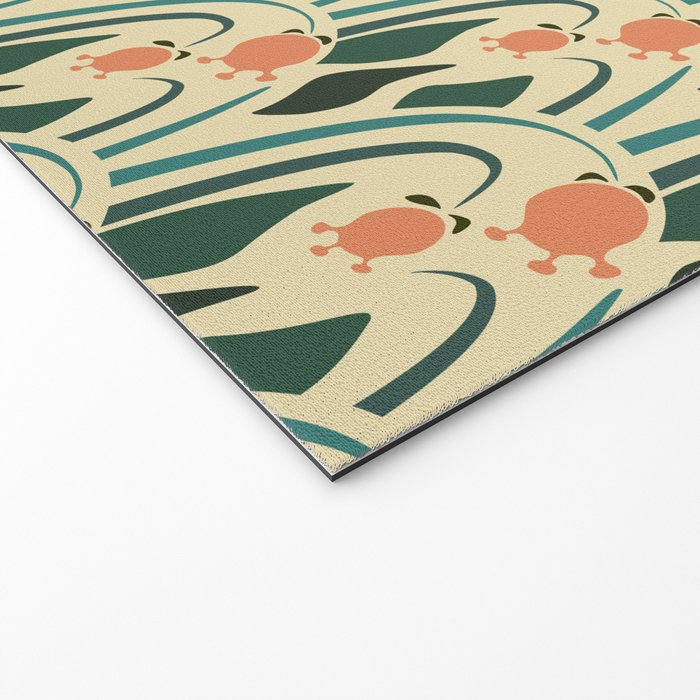 a lot of flowers for art deco green Welcome Mat Gallery Image 2