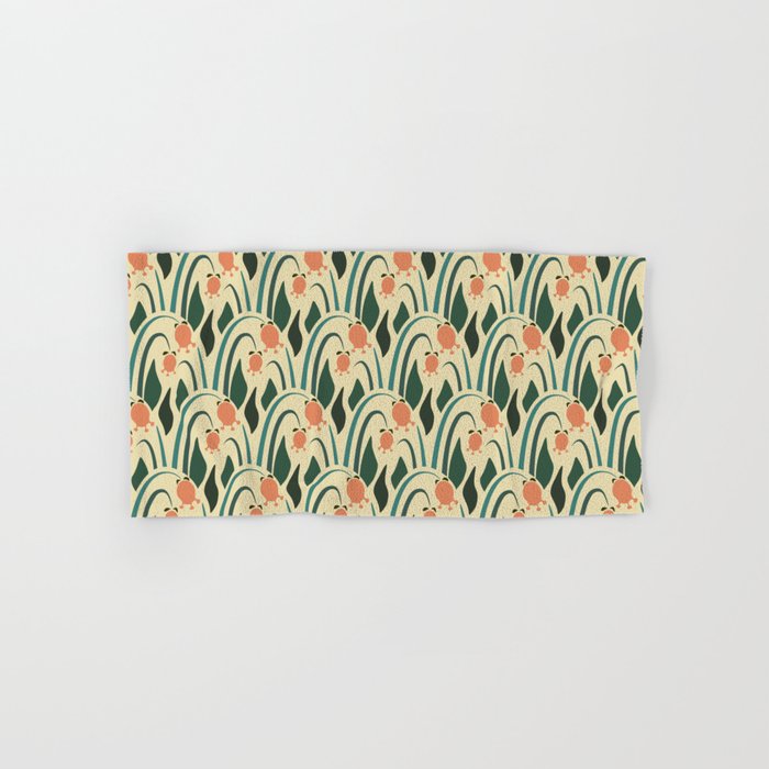 a lot of flowers for art deco green Bath Towel Gallery Image 1