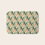 a lot of flowers for art deco green Bath Mat Gallery Image 1