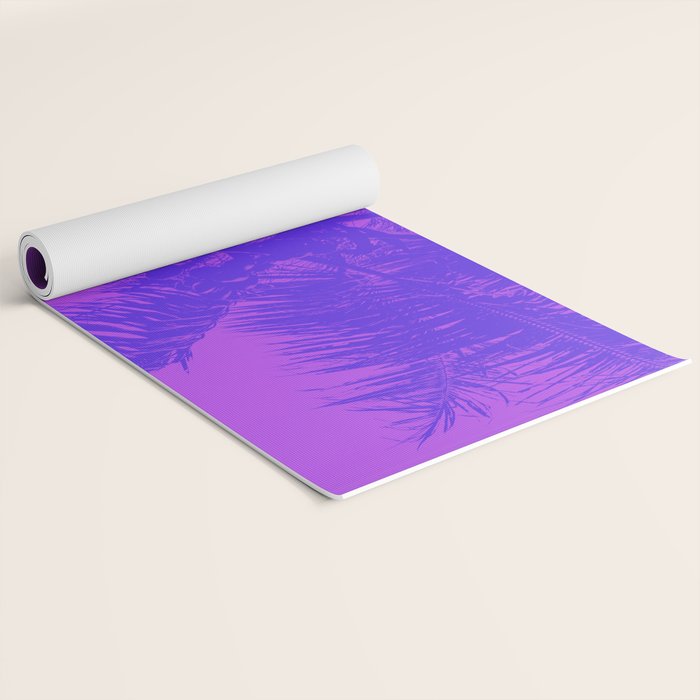 Palm Tree Pink Purple Summer Beach Yoga Mat Gallery Image 2