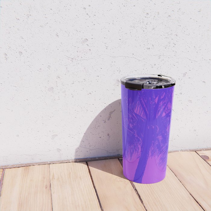 Palm Tree Pink Purple Summer Beach Travel Mug Gallery Image 4