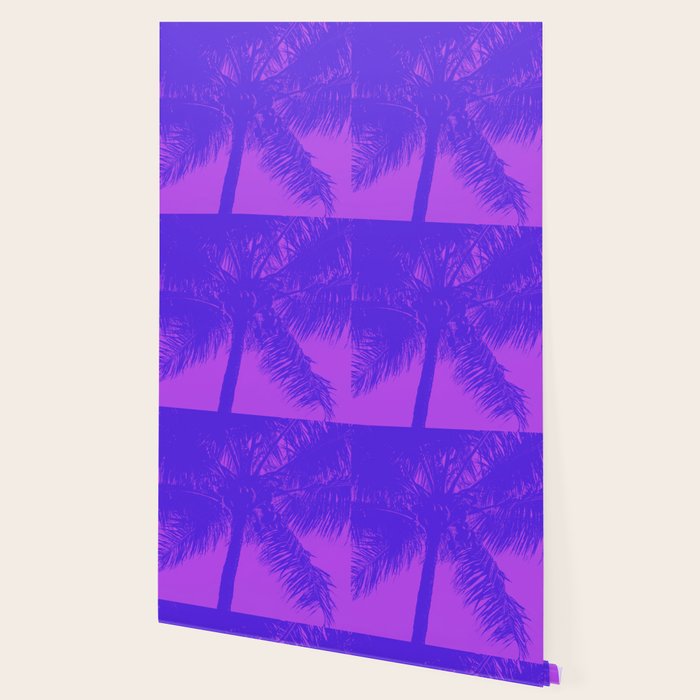 Palm Tree Pink Purple Summer Beach Wallpaper Gallery Image 2