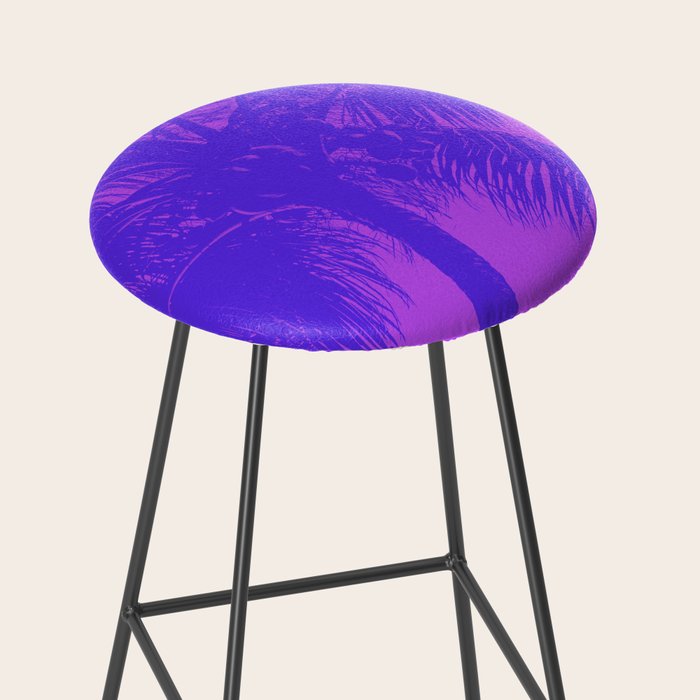 Palm Tree Pink Purple Summer Beach Stool Gallery Image 2