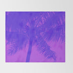 Palm Tree Pink Purple Summer Beach Throw Blanket Gallery Image 2