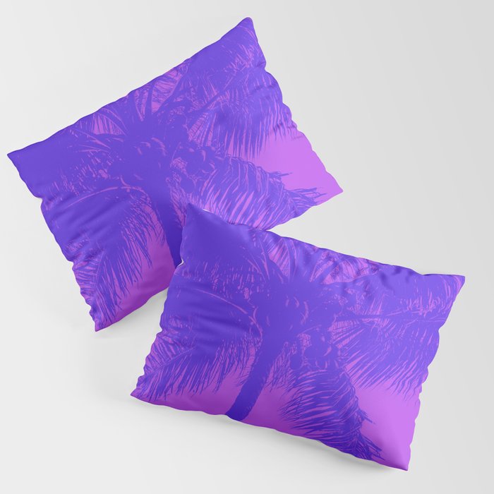 Palm Tree Pink Purple Summer Beach Pillow Sham Gallery Image 3