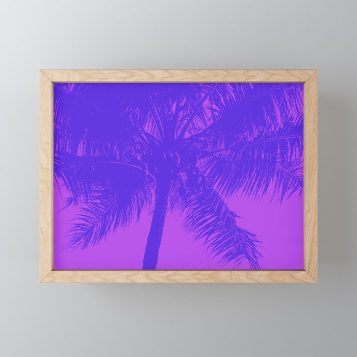 Palm Tree Pink Purple Summer Beach Mini Art Print Gallery Image 1