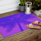 Palm Tree Pink Purple Summer Beach Outdoor Rug Gallery Image 2