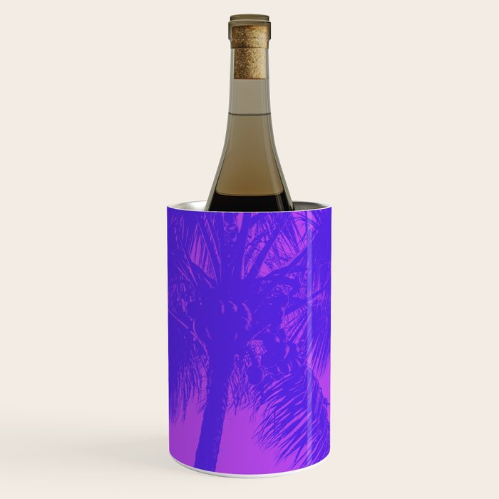 Palm Tree Pink Purple Summer Beach Wine Chiller Gallery Image 1