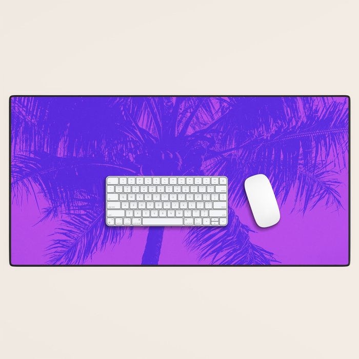 Palm Tree Pink Purple Summer Beach Desk Mat Gallery Image 1