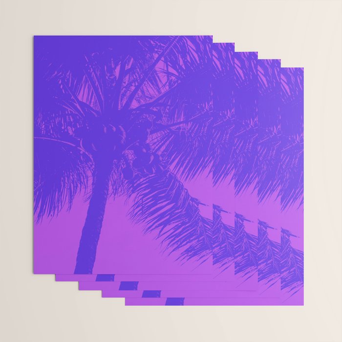 Palm Tree Pink Purple Summer Beach Wrapping Paper Gallery Image 3