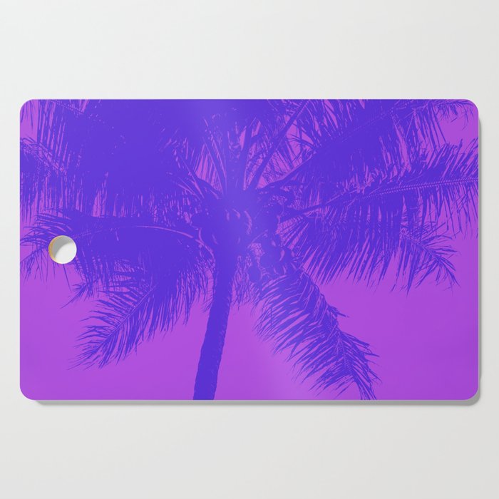 Palm Tree Pink Purple Summer Beach Cutting Board Gallery Image 1