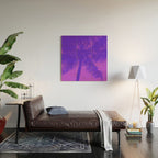 Palm Tree Pink Purple Summer Beach Wood Wall Art Gallery Image 2