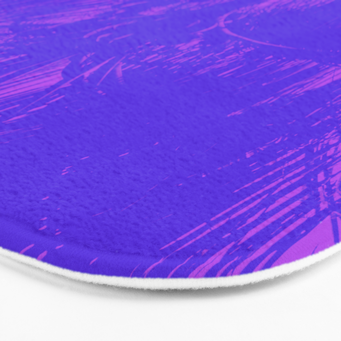 Palm Tree Pink Purple Summer Beach Bath Mat Gallery Image 3