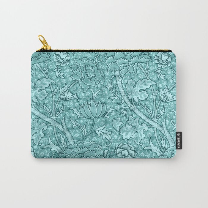 William Morris "Cray" 8. turquoise Carry All Pouch Gallery Image 1