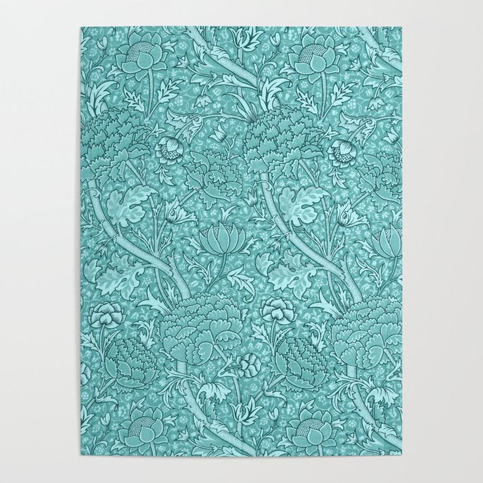 William Morris "Cray" 8. turquoise Poster Gallery Image 4