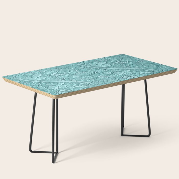 William Morris "Cray" 8. turquoise Coffee Table Gallery Image 1