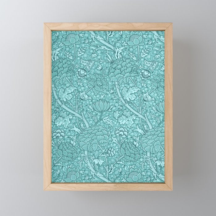 William Morris "Cray" 8. turquoise Mini Art Print Gallery Image 1