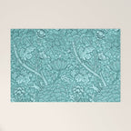 William Morris "Cray" 8. turquoise Welcome Mat Gallery Image 1