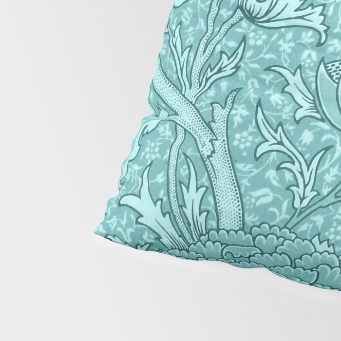 William Morris "Cray" 8. turquoise Pillow Sham Gallery Image 4