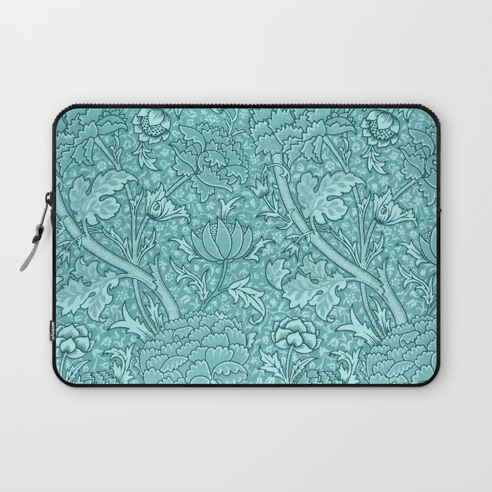 William Morris "Cray" 8. turquoise Laptop Sleeve Gallery Image 1