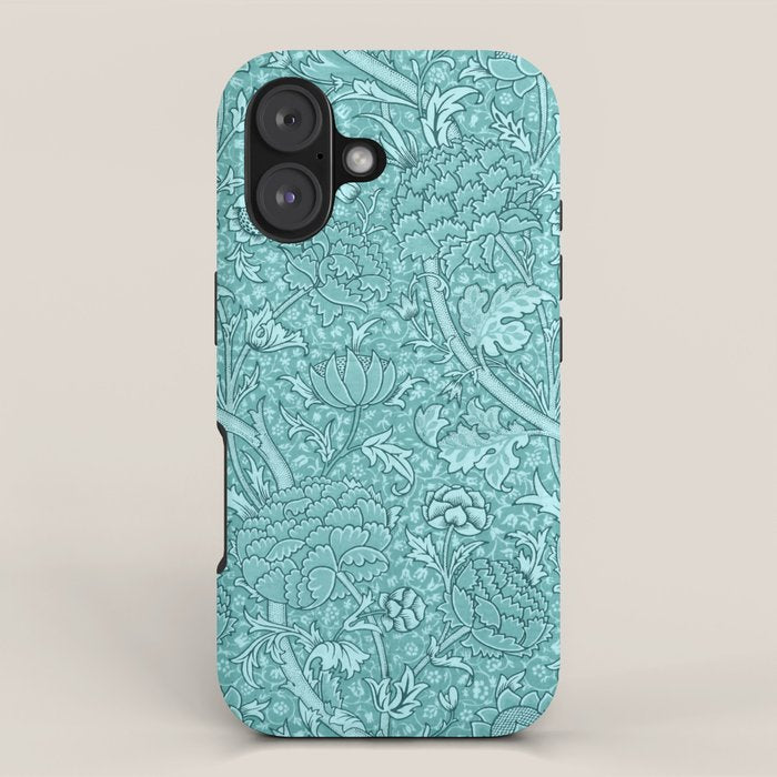 William Morris "Cray" 8. turquoise iPhone Case Gallery Image 1