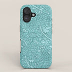 William Morris "Cray" 8. turquoise iPhone Case Gallery Image 1