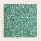 William Morris "Cray" 8. turquoise Wood Wall Art Gallery Image 1