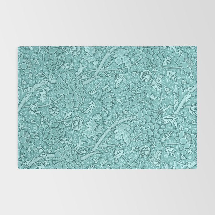 William Morris "Cray" 8. turquoise Rug Gallery Image 2