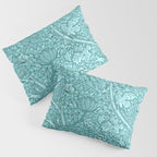 William Morris "Cray" 8. turquoise Pillow Sham Gallery Image 3