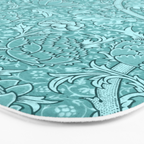 William Morris "Cray" 8. turquoise Bath Mat Gallery Image 3