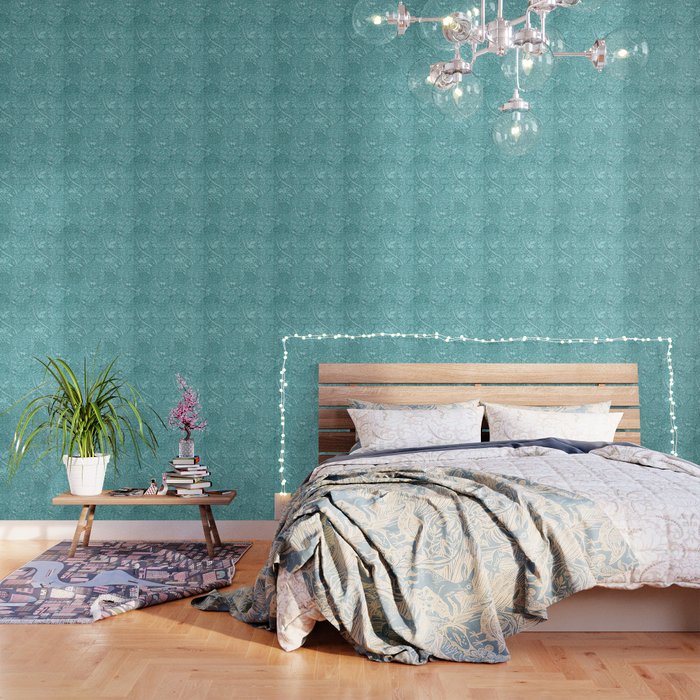 William Morris "Cray" 8. turquoise Wallpaper Gallery Image 3