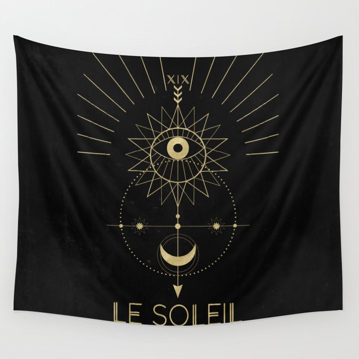 Le Soleil or The Sun Tarot Wall Tapestry Gallery Image 4