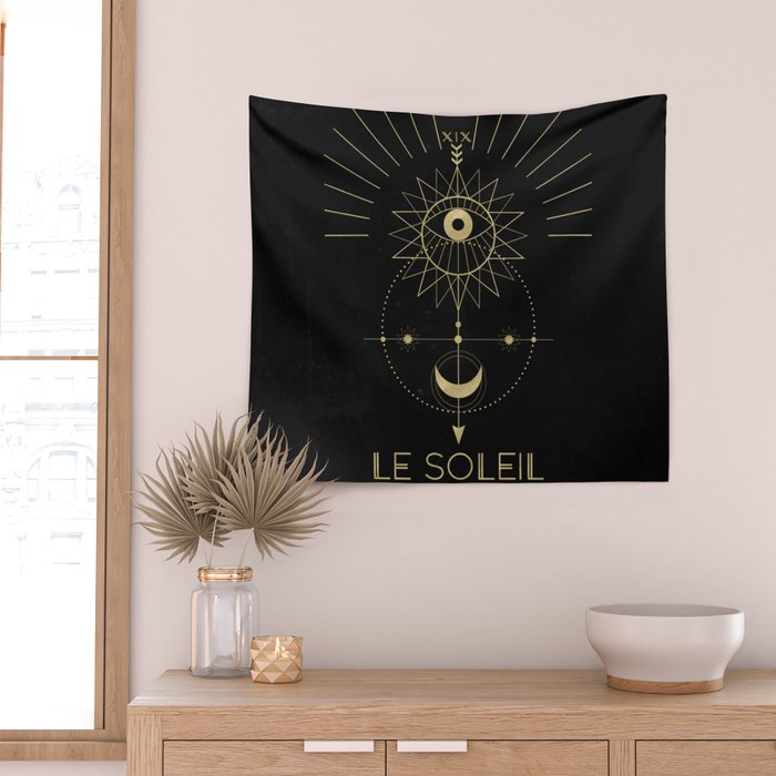 Le Soleil or The Sun Tarot Wall Tapestry Gallery Image 2