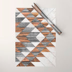 Urban Tribal Pattern No.12 - Aztec - Wood Wrapping Paper Gallery Image 1
