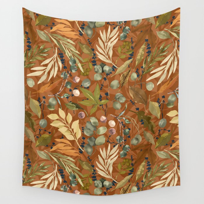 Autumn leafy wild forest B Wall Tapestry Gallery Image 4