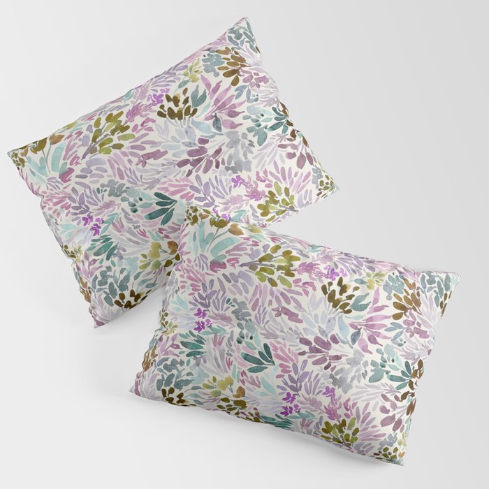 Beige Tory Flowers Pillow Sham Gallery Image 1