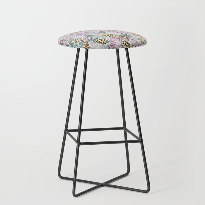 Beige Tory Flowers Stool Gallery Image 1