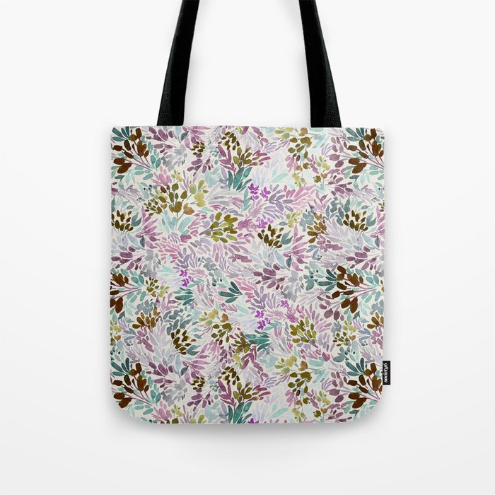 Beige Tory Flowers Tote Bag Gallery Image 1